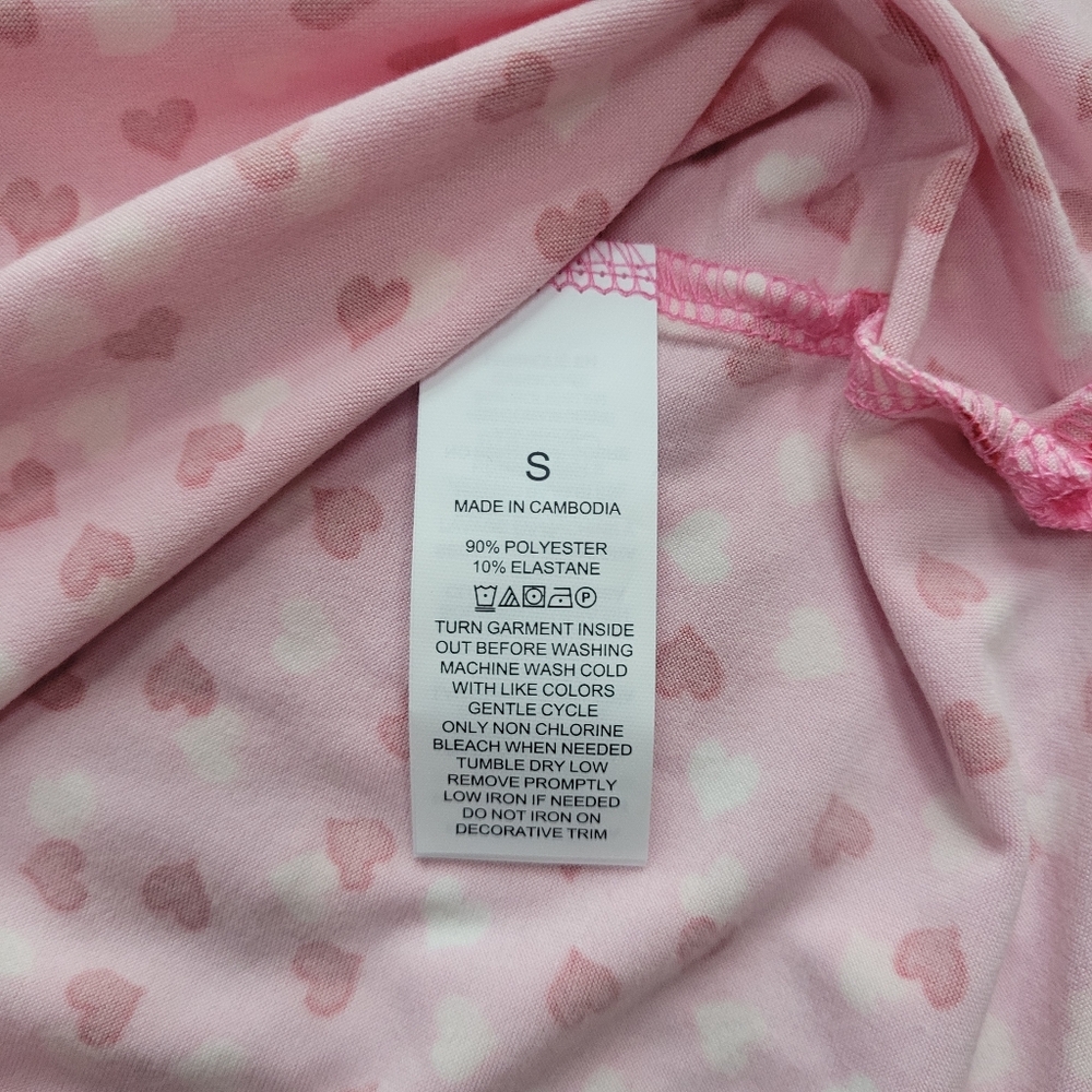 NWOT Kate Spade New York Pink Heart Long Sleeve Pajama Set Size S - Picture 9 of 9